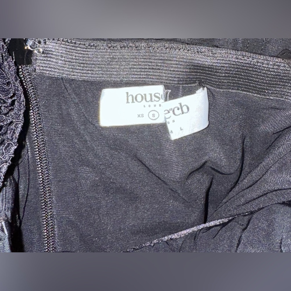 NWOT HOUSE OF CB Lily Black Lace Corset One Shoulder Mini Dress sz S - Picture 6 of 9